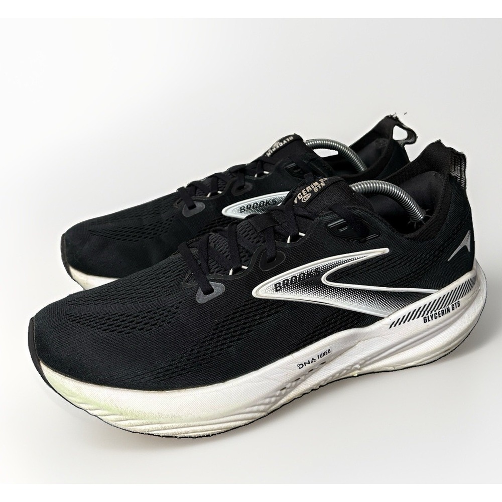 Brooks Glycerin GTS 22 Mens Size 12 Black White Running Shoes 1104461D090